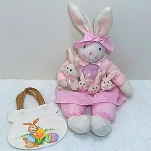 Bunny Rabbit Easter Shelf Plush & Bag